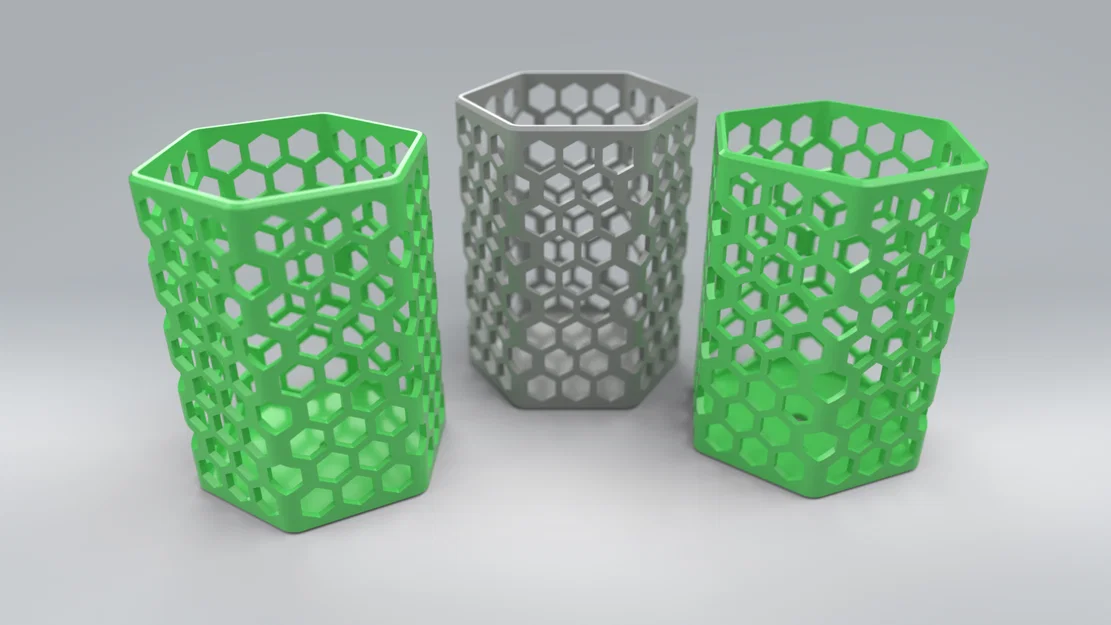 Pencil Holder 9000 – Ống Cắm Bút In 3D Họa Tiết Tổ Ong - Image 2