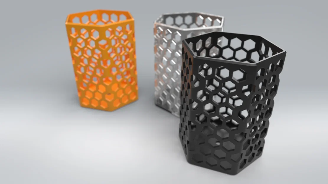 Pencil Holder 9000 – Ống Cắm Bút In 3D Họa Tiết Tổ Ong - Image 4