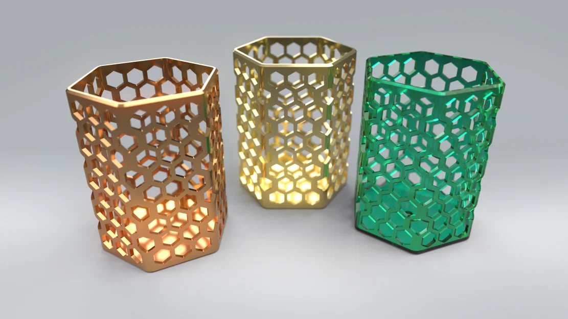 Pencil Holder 9000 – Ống Cắm Bút In 3D Họa Tiết Tổ Ong - Image 5