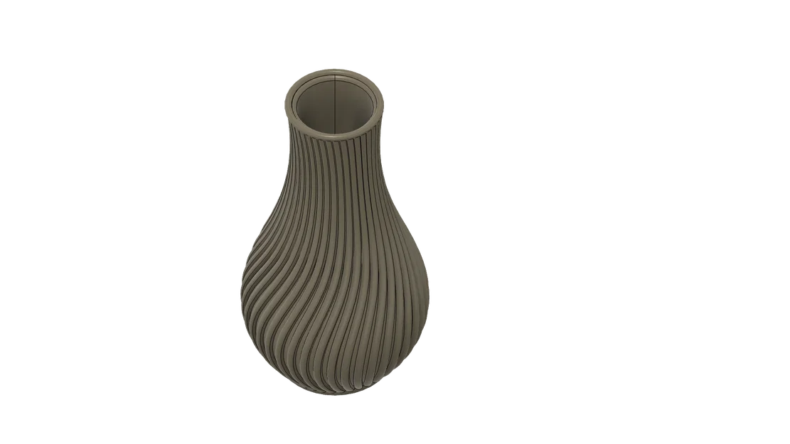 Bình hoa trang trí 3D với họa tiết xoắn hiện đại và tinh tế - Image 2