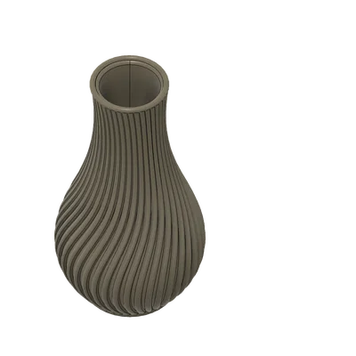 Bình hoa trang trí 3D với họa tiết xoắn hiện đại và tinh tế