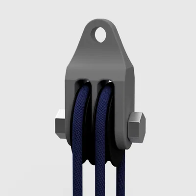 Mô hình ròng rọc đôi (Double Pulley) in 3D hỗ trợ nâng hạ