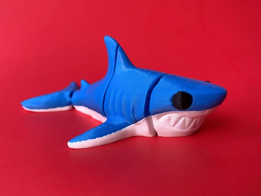 Cá Mập Vui Nhộn Khớp Nối (Articulated) - Đồ Chơi Flexi Fish Print-in-Place - Image 2