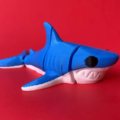 Cá Mập Vui Nhộn Khớp Nối (Articulated) - Đồ Chơi Flexi Fish Print-in-Place