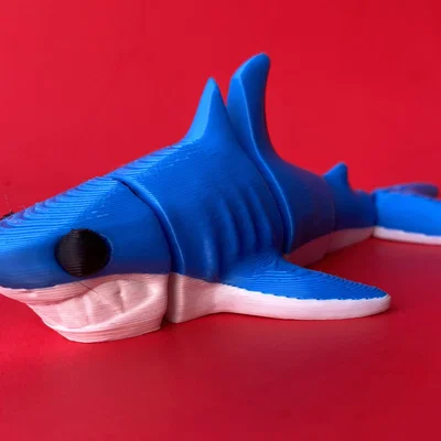 Cá Mập Vui Nhộn Khớp Nối (Articulated) - Đồ Chơi Flexi Fish Print-in-Place