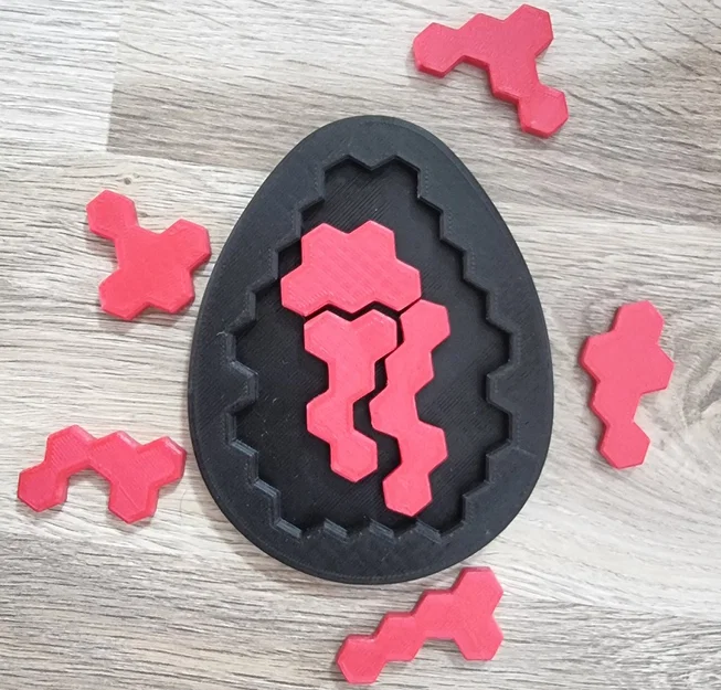 Puzzle quả trứng – Thử thách trí não (+File Laser Cut) - Image 1