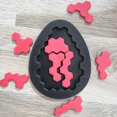 Puzzle quả trứng – Thử thách trí não (+File Laser Cut)