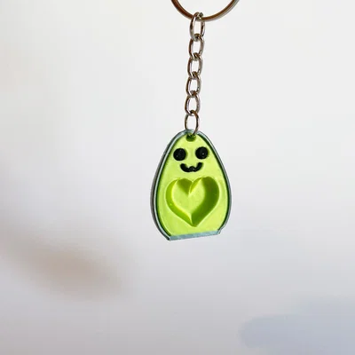 Móc khóa bơ dễ thương Tình bạn / Tình yêu (Friendship / Love Avocado Cute keychain)