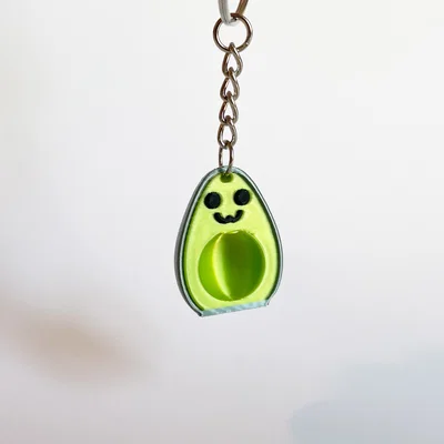 Móc khóa bơ dễ thương Tình bạn / Tình yêu (Friendship / Love Avocado Cute keychain)