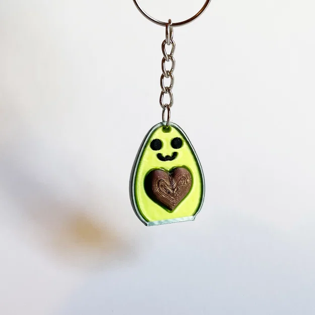 Móc khóa bơ dễ thương Tình bạn / Tình yêu (Friendship / Love Avocado Cute keychain) - Image 5