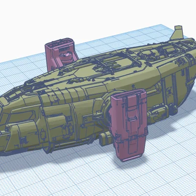 Mô hình tàu Drake Cutter với động cơ xoay in 3D chi tiết