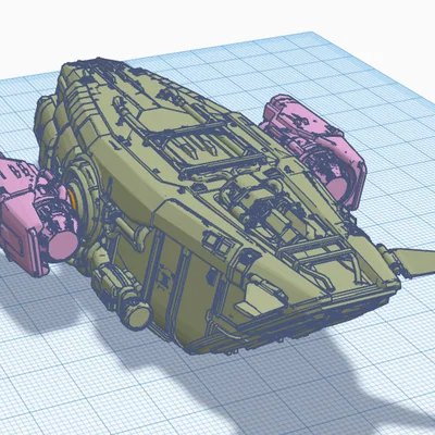 Mô hình tàu Drake Cutter với động cơ xoay in 3D chi tiết