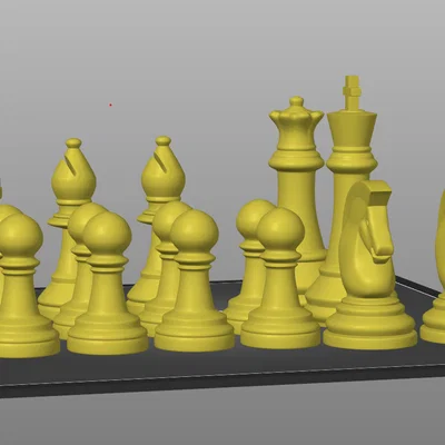 Bộ cờ vua thiết kế cao cấp - Chess Set (High Poly) cho máy in 3D