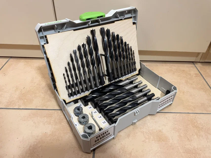 Khay lưu trữ mũi khoan gỗ cho Festool Systainer Mini - Image 2