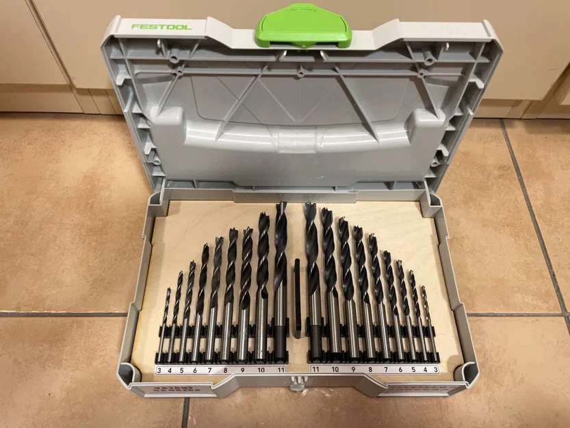 Khay lưu trữ mũi khoan gỗ cho Festool Systainer Mini - Image 3