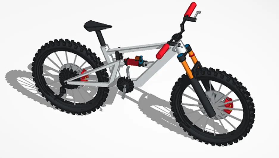 Mô hình xe đạp địa hình (Mountain Bike) chi tiết - File in 3D - Image 1