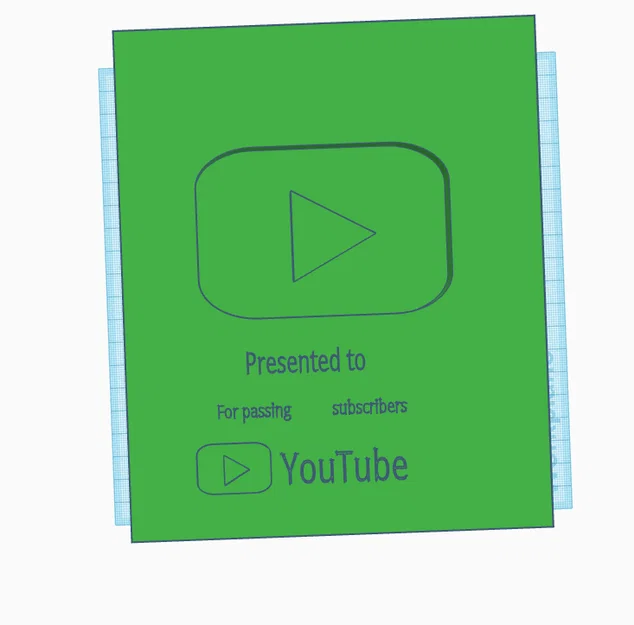 Mô hình Nút Play YouTube (YouTube Play Button) in 3D tùy chỉnh - Image 1