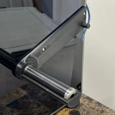 Creality K1/K1C: Con lăn treo cuộn gắn hông + peg Bowden xoay