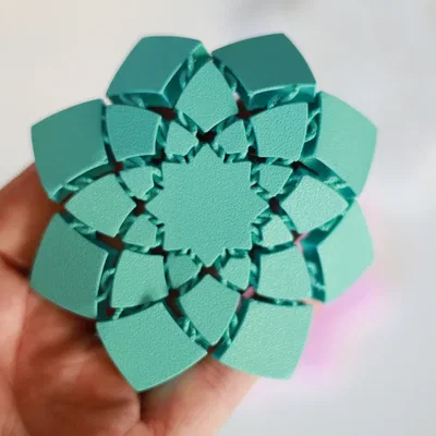 Miếng lót ly hình hoa khớp nối 3D in không cần support