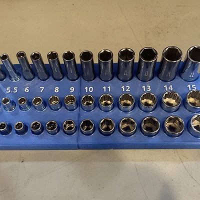 Khay đựng đầu tuýp: Universal 1/4" Drive Metric