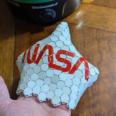 Vải chainmail dẻo NASA kèm Worm Logo
