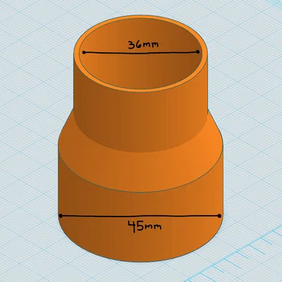 Adapter Ống Hút Bụi Rigid sang Ryobi Sander (45mm sang 36mm)