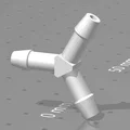 Bộ chia ống khí hồ cá (Aquarium air pipe splitter) 3 nhánh - Thumbnail 2