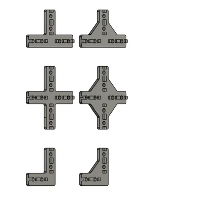 Khớp nối nhôm định hình 2020 Extrusion Connections