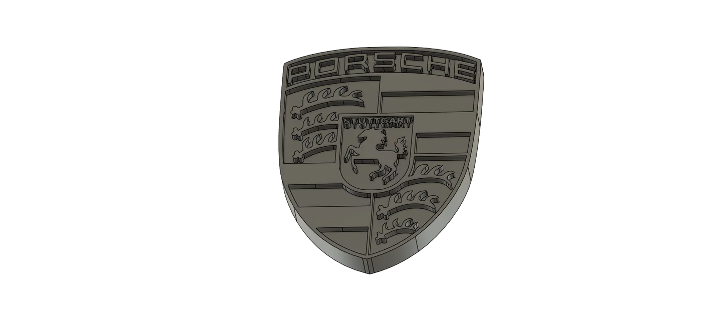 Mô hình logo Porsche trang trí in 3D cực đẹp và dễ in - Image 1