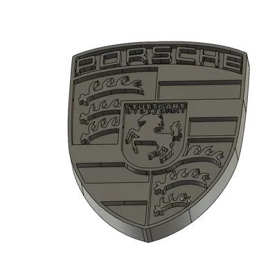 Mô hình logo Porsche trang trí in 3D cực đẹp và dễ in