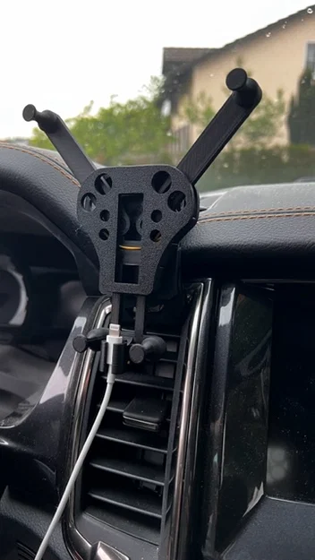 Remix "Car Vent Gravity Phone Holder v2" – Bản gia cường, có tuỳ chọn gắn dây sạc - Image 5