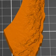 Mô hình địa hình 3D bản đồ Israel sắc nét