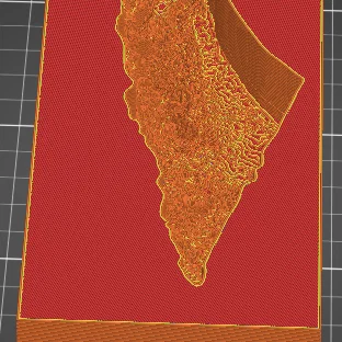 Mô hình địa hình 3D bản đồ Israel sắc nét