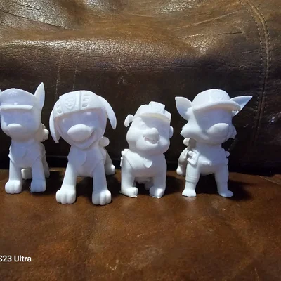 Mô hình 3D nhân vật Paw Patrol: Marshall, Chase, Skye đáng yêu