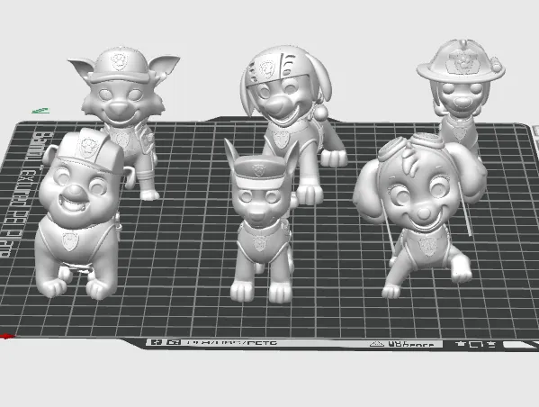 Mô hình 3D nhân vật Paw Patrol: Marshall, Chase, Skye đáng yêu - Image 3