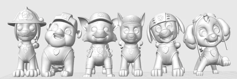 Mô hình 3D nhân vật Paw Patrol: Marshall, Chase, Skye đáng yêu - Image 4