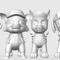 Mô hình 3D nhân vật Paw Patrol: Marshall, Chase, Skye đáng yêu - Thumbnail 4