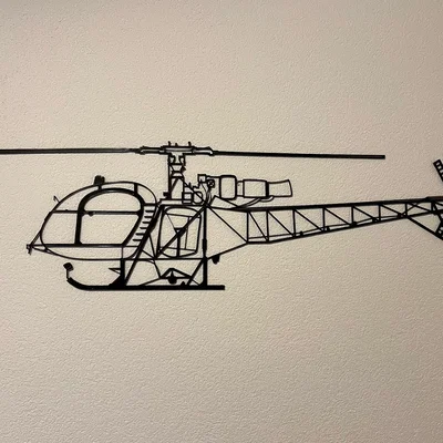 Wallart trực thăng Lama SA 315B