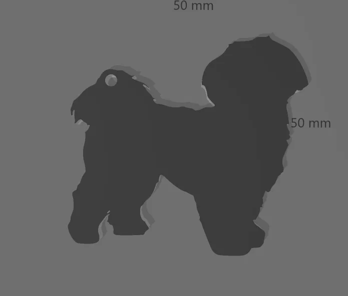 Móc khóa hình cún Shih-Tzu dễ thương - Mẫu in 3D đẹp và đơn giản - Image 1