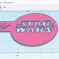 Khuôn rắc bột cà phê hình logo Star Wars in 3D độc đáo - Thumbnail 2