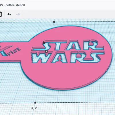 Khuôn rắc bột cà phê hình logo Star Wars in 3D độc đáo