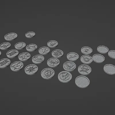 Bộ phụ kiện đánh dấu 3D cho Marvel Crisis Protocol (Markers)