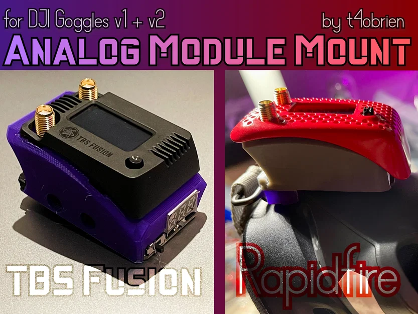 Ngàm quick release khoang analog module V2+V3 Adapter cho DJI Goggles - Image 1