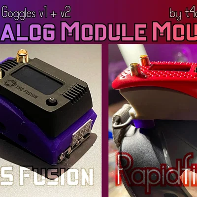 Ngàm quick release khoang analog module V2+V3 Adapter cho DJI Goggles