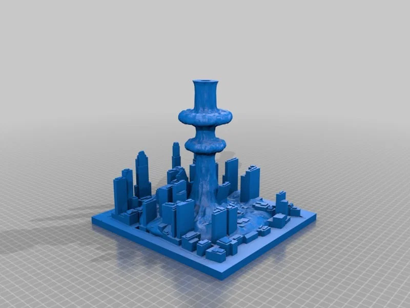 Nuked City – Mô hình cúp Risk Legacy (STL) - Image 2