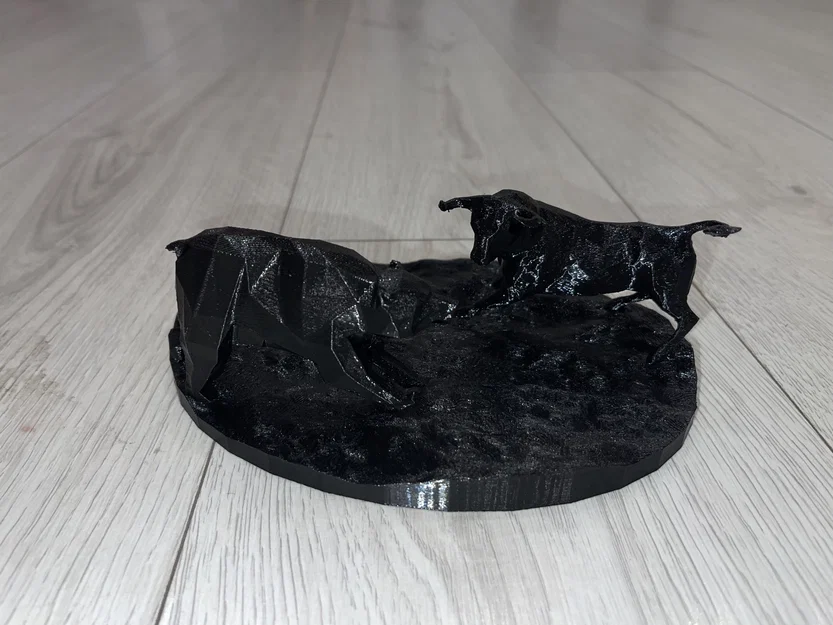 Mô hình 3D Bull vs Bear - Tượng trang trí bàn làm việc cực chất - Image 4
