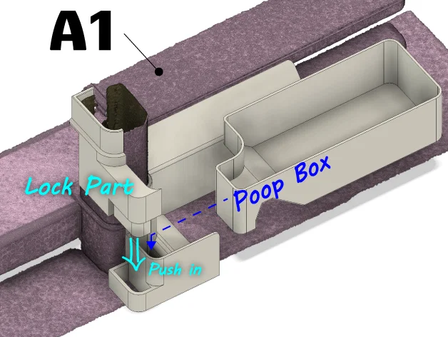 Poop Box Tháo Rời Cho Bambu Lab A1 - Image 2