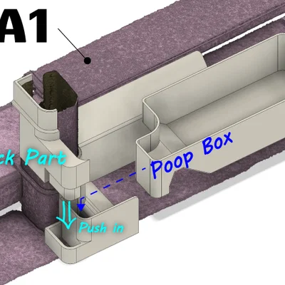 Poop Box Tháo Rời Cho Bambu Lab A1