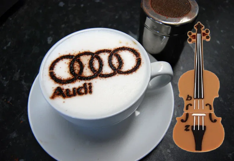 Khuôn tạo hình cà phê logo Audi - Tự in 3D cực chất - Image 1