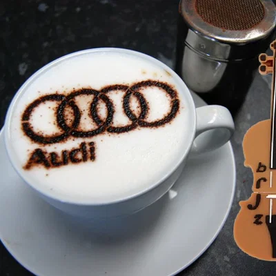 Khuôn tạo hình cà phê logo Audi - Tự in 3D cực chất